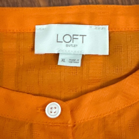 Loft Orange blouse size XL - Picture 4 of 6